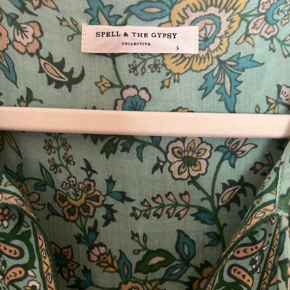 Spell and the gypsy collective folk song house dress sage size small - Picture 9 of 11